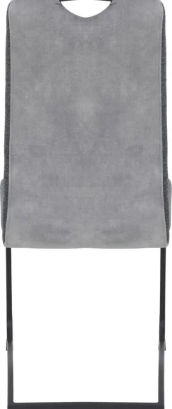 Schwingstuhl Riga, 2er-Set hellgrau Webstoff B/H/T: ca. 44x100x60 cm