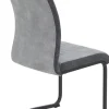 Schwingstuhl Riga, 4er-Set hellgrau Webstoff B/H/T: ca. 44x100x60 cm