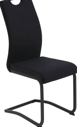 Schwingstuhl Riga schwarz schwarz Samt Metall