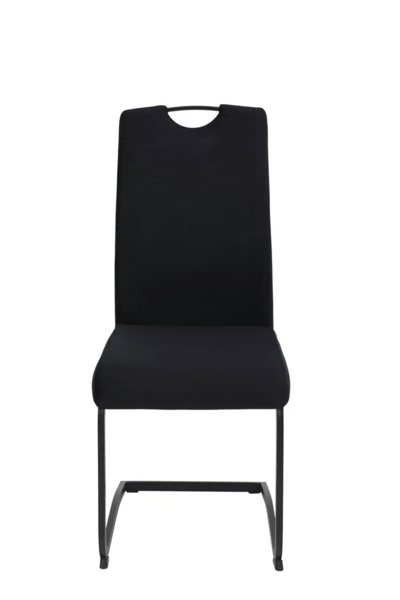 Schwingstuhl Riga schwarz schwarz Samt Metall
