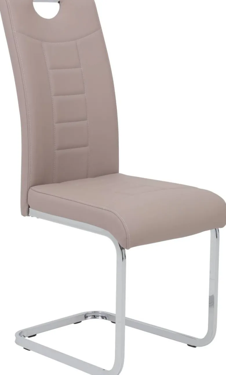 Schwingstuhl Ruby 2er Set Cappuccino Kunstleder B/H/T: ca. 44x103x60 cm