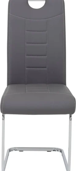 Schwingstuhl Ruby 2er Set grau Kunstleder B/H/T: ca. 44x103x60 cm