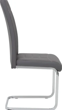 Schwingstuhl Ruby 4er Set grau Kunstleder B/H/T: ca. 44x103x60 cm
