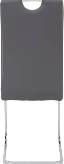 Schwingstuhl Ruby 4er Set grau Kunstleder B/H/T: ca. 44x103x60 cm