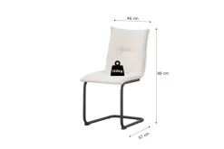 Schwingstuhl SONJA, 2er Set creme Webstoff B/H/T: ca. 46x89x57 cm