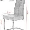 Schwingstuhl Sophia 4er Set anthrazit Vintage Microfaser B/H/T: ca. 43x99x58 cm