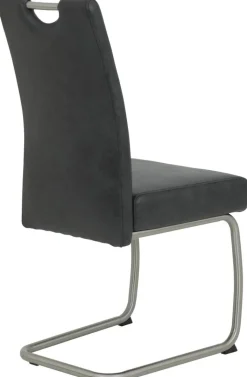Schwingstuhl Sophia 4er Set anthrazit Vintage Microfaser B/H/T: ca. 43x99x58 cm