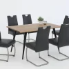 Schwingstuhl Sophie 2er Set anthrazit Vintage Microfaser B/H/T: ca. 43x99x58 cm
