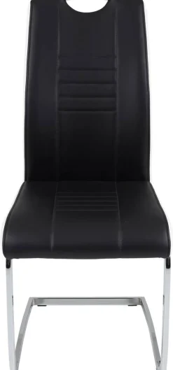 Schwingstuhl Tabea 4er Set schwarz weiß Kunstleder Kunstleder B/H/T: ca. 43x99x61 cm