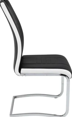 Schwingstuhl Tabea 2er Set schwarz weiß Kunstleder Kunstleder B/H/T: ca. 43x99x61 cm