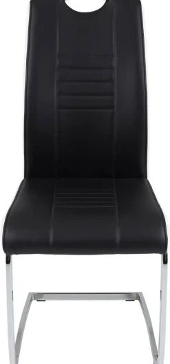 Schwingstuhl Tabea 2er Set schwarz weiß Kunstleder Kunstleder B/H/T: ca. 43x99x61 cm