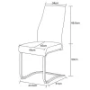 Schwingstuhl TINA, 2er Set creme Webstoff B/H/T: ca. 43x98x59 cm