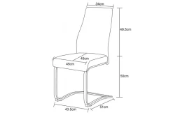Schwingstuhl TINA, 2er Set creme Webstoff B/H/T: ca. 43x98x59 cm