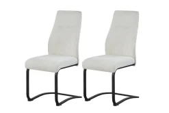 Schwingstuhl TINA, 2er Set creme Webstoff B/H/T: ca. 43x98x59 cm
