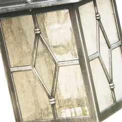 Searchlight Außenleuchte Genoa schwarz Stahl Glas B/H/T: ca. 15x33x18 cm E27 1 Brennstellen