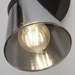 Searchlight Strahler Mega schwarz Stahl Glas B/H/T: ca. 10x17,5x18 cm E14 1 Brennstellen