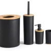 Sensation Bad-Set schwarz natur Bambus Kunststoff