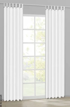 Sensation Schlaufenvorhang Look weiß B/L: ca. 140x235 cm