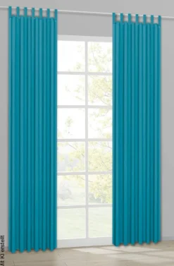 Sensation Schlaufenvorhang Look petrol B/L: ca. 140x235 cm