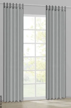 Sensation Schlaufenvorhang Look silber B/L: ca. 140x235 cm