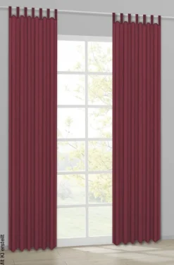 Sensation Schlaufenvorhang Look burgund B/L: ca. 140x235 cm
