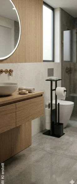 Sensation Stand-WC-Garnitur Turin schwarz Edelstahl
