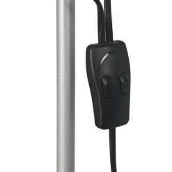 Sensation Stehlampe Biro Promo silber weiß Metall Kunststoff H: ca. 180 cm E27 2 Brennstellen