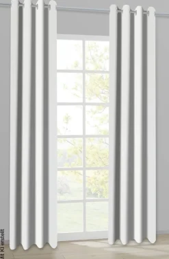 Ösenvorhang Samt beige B/L: ca. 135x245 cm