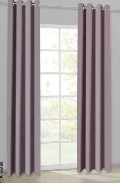 Ösenvorhang Samt mauve B/L: ca. 135x245 cm