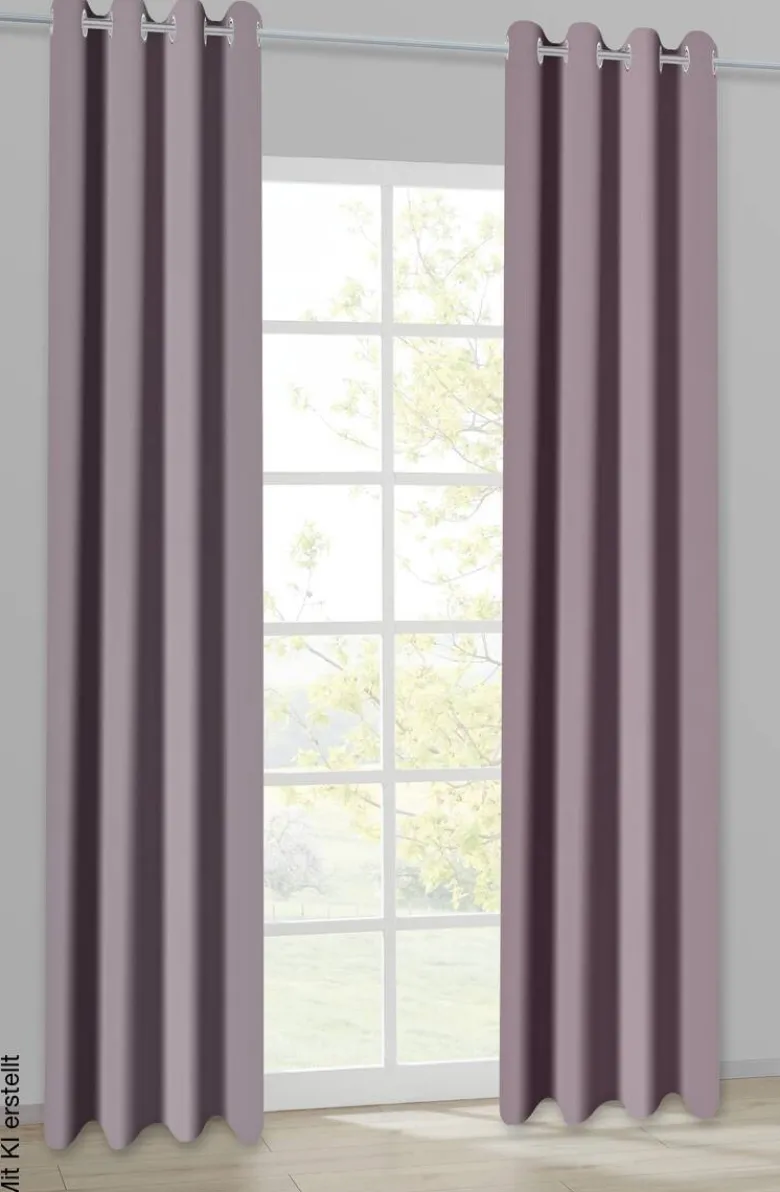 Ösenvorhang Samt mauve B/L: ca. 135x245 cm