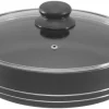 Servierpfanne schwarz Aluminium