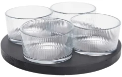 Servierset 5tlg. transparent Glas