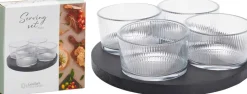 Servierset 5tlg. transparent Glas