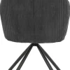 Sessel Amira anthrazit Metall Samt B/H/T: ca. 56x89x61 cm