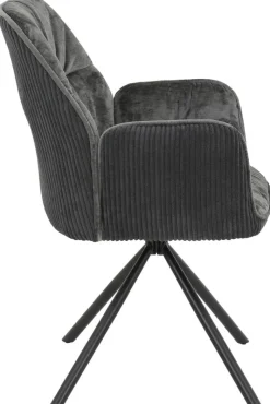 Sessel Amira anthrazit Metall Samt B/H/T: ca. 56x89x61 cm