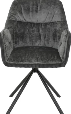Sessel Amira anthrazit Metall Samt B/H/T: ca. 56x89x61 cm
