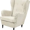 Sessel Oskar creme Velourstoff B/H/T: ca. 78x102x98 cm