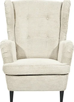 Sessel Oskar creme Velourstoff B/H/T: ca. 78x102x98 cm