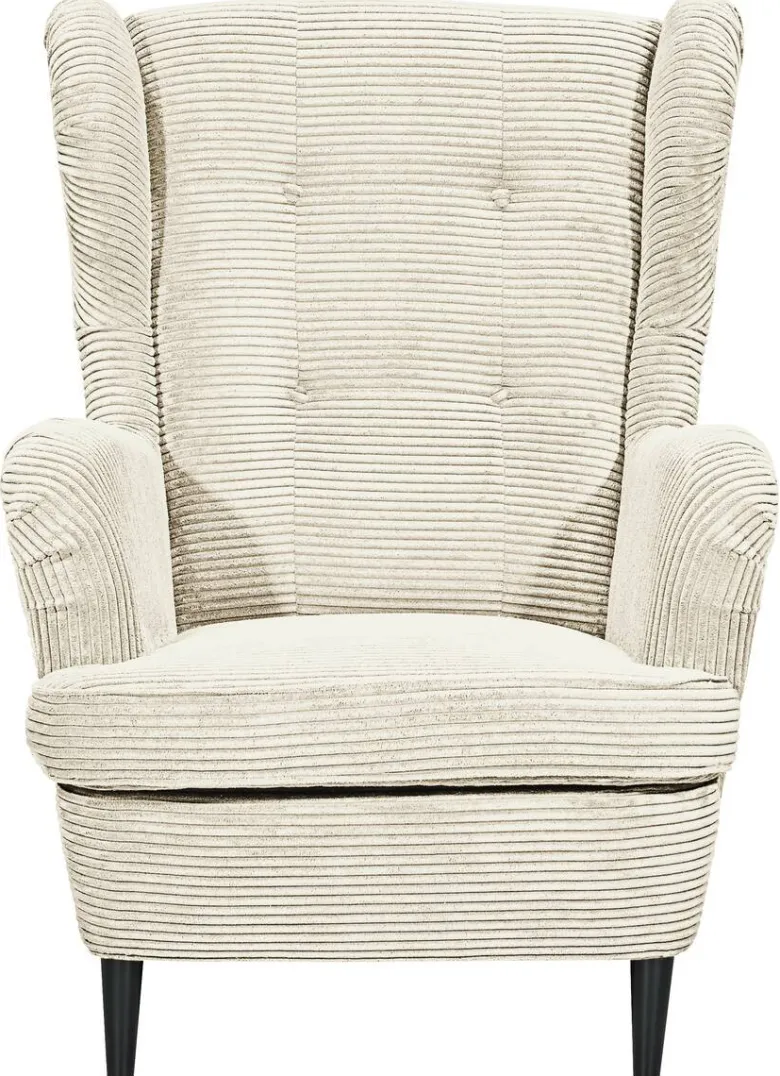 Sessel Oskar creme Velourstoff B/H/T: ca. 78x102x98 cm