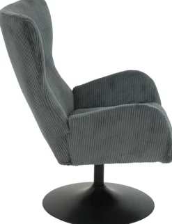 Sessel Samos dunkelgrau Microfaser B/H/T: ca. 72x96x81 cm