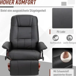 Sessel 833-621 schwarz B/H/T: ca. 78x100x87 cm
