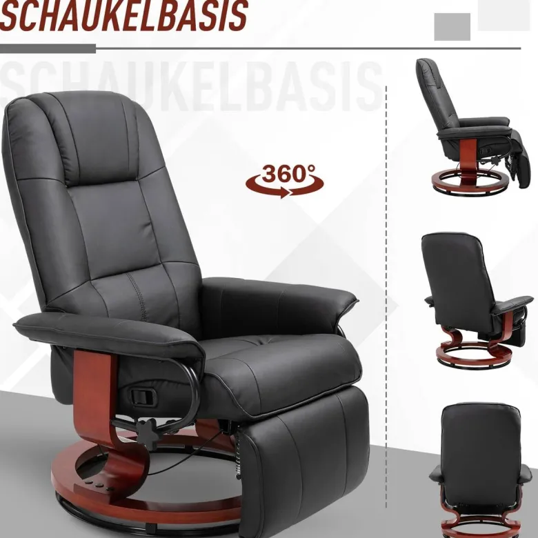 Sessel 833-621 schwarz B/H/T: ca. 78x100x87 cm