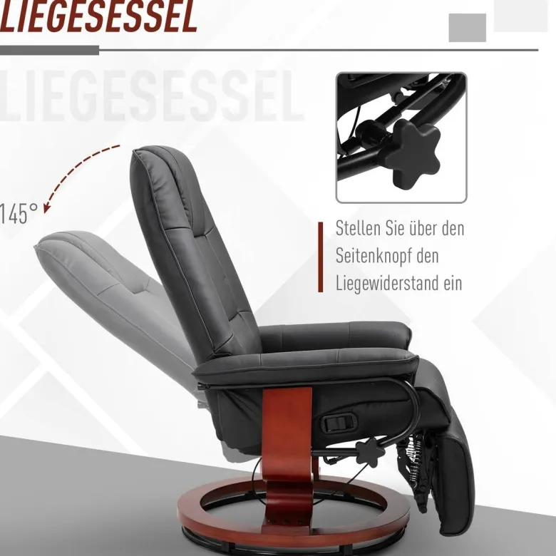 Sessel 833-621 schwarz B/H/T: ca. 78x100x87 cm