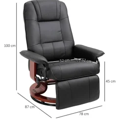Sessel 833-621 schwarz B/H/T: ca. 78x100x87 cm