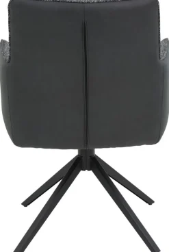 Sessel Udine, 2er-Set anthrazit Webstoff Microfaser B/H/T: ca. 62x90,5x66 cm
