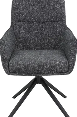 Sessel Udine, 2er-Set anthrazit Webstoff Microfaser B/H/T: ca. 62x90,5x66 cm
