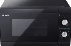 Sharp Mikrowelle mit Grill YC-MG01E-B schwarz Metall B/H/T: ca. 44x25,8x34,4 cm