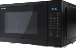 Sharp Mikrowelle mit Grill YC-MG252AE-B schwarz Stahl B/H/T: ca. 47,2x28x34,5 cm