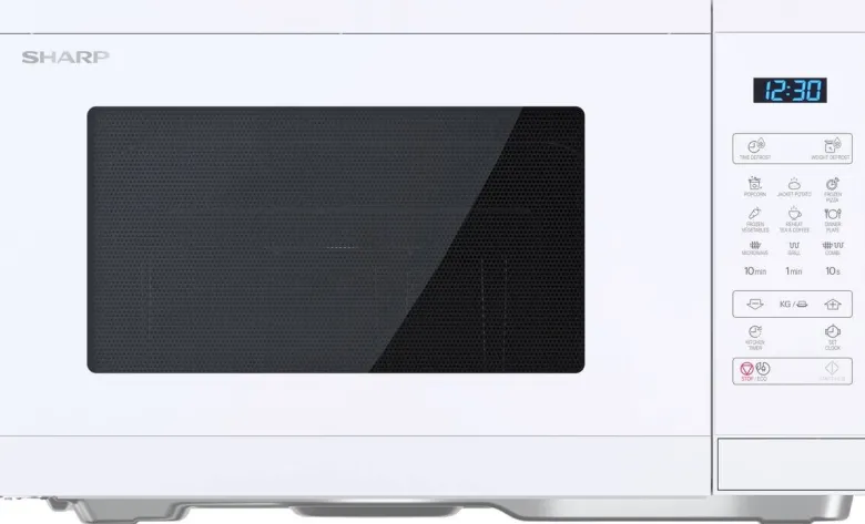 Sharp Mikrowelle mit Grill YC-MG252AE-C weiß Kunststoff B/H/T: ca. 47,2x28x34,5 cm