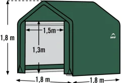 ShelterLogic Foliengerätehaus B/H/L: ca. 180x180x180 cm